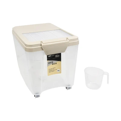 Gambar Kris Tempat Beras Plastik 10 Liter - Cokelat