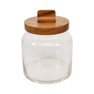 Gambar Delicia Stoples Knob Kaca 2.5 Liter Transparan - Cokelat