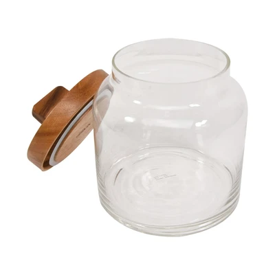 Gambar Delicia Stoples Knob Kaca 2.5 Liter Transparan - Cokelat