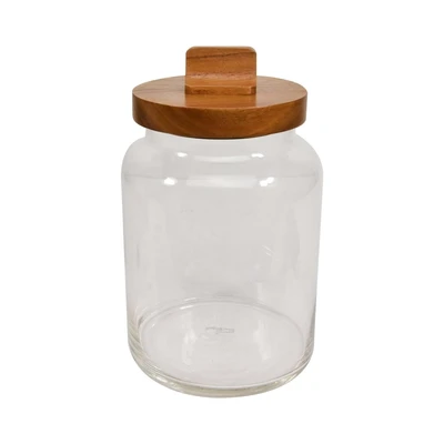 Gambar Delicia Stoples Knob Kaca 2.5 Liter Transparan - Cokelat