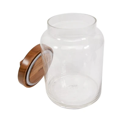 Gambar Delicia Stoples Knob Kaca 2.5 Liter Transparan - Cokelat