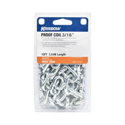 Gambar Krisbow Rantai Proof Coil Zinc 0.4 Cm 3 Mtr