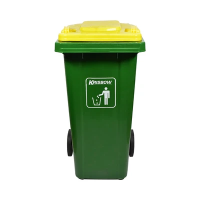 Gambar Krisbow 240 Ltr Tempat Sampah Outdoor - Hijau/kuning