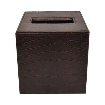 Gambar Arthome 13.5x13.6 cm Kotak Tisu Croco - Cokelat