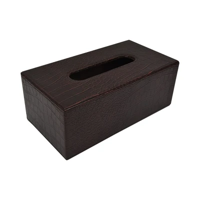 Gambar Arthome 25.3x13.4x9.9 cm Kotak Tisu Croco - Brown