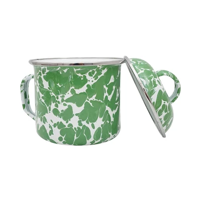 Gambar Kichero Mug Enamel Dengan Tutup Swirl 730 ml - Hijau