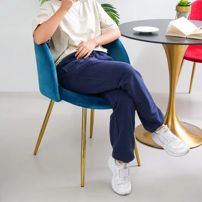 Gambar Informa Heinz Kursi Makan Fabric - Hijau Emerald/Gold