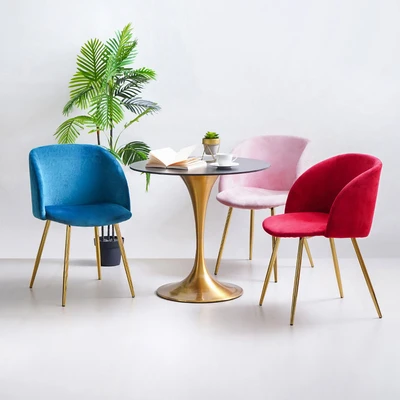 Gambar Informa Heinz Kursi Makan Fabric - Pink/Gold