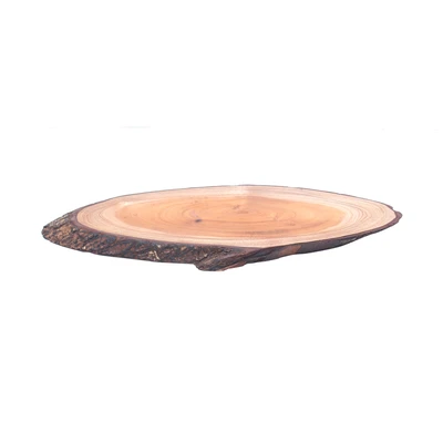 Gambar Pendopo Talenan Kayu Bentuk Oval 40x10.3x3 cm - Cokelat