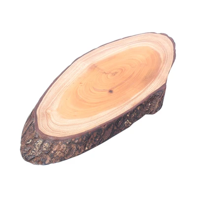 Gambar Pendopo Talenan Kayu Bentuk Oval 40x10.3x3 cm - Cokelat