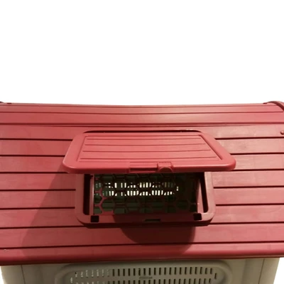Gambar Pet Kingdom 119x27x86 cm Rumah Anjing Dengan Pintu Logam 419A - Merah