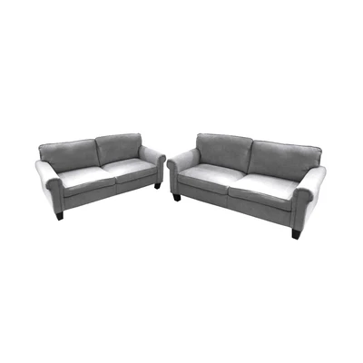 Gambar Informa Langley Set Sofa Fabric 2 & 3 Seater - Abu-abu