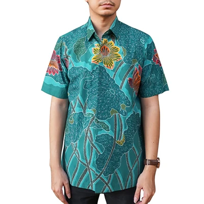 Gambar Pendopo Ukuran M Kemeja Batik Pria Motif Kwi Mc 3d