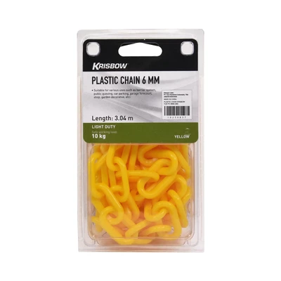 Gambar Krisbow Rantai Dekorasi Plastik 0.6 cmx3 Mtr - Kuning