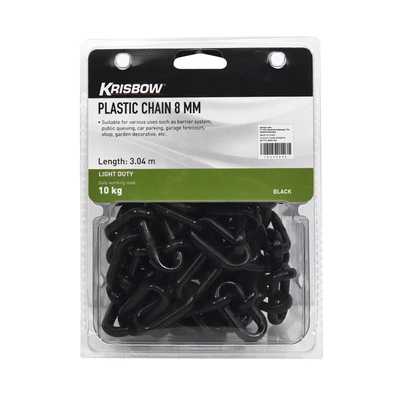 Gambar Krisbow Rantai Dekorasi Plastik 0.8 cm 3 Mtr - Hitam