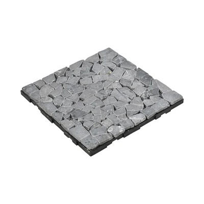 Gambar Rainbodeck Quick Deck Stone Icy Dark 30x30 cm - Abu-Abu