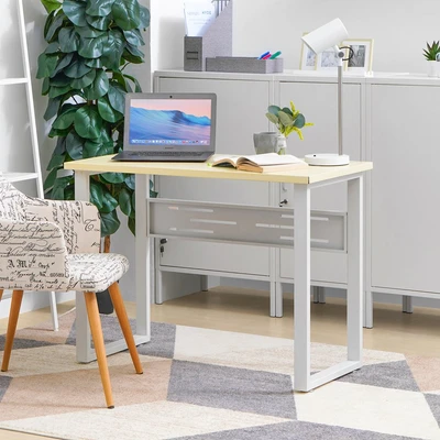 Gambar Kairo Meja Kantor Metal - Putih Maple