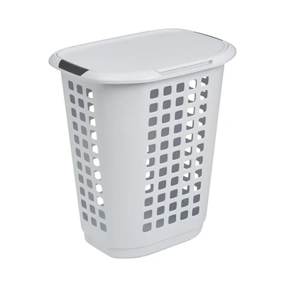 Gambar Ezy Storage Keranjang Laundry Dengan Tutup - Putih/Abu-Abu