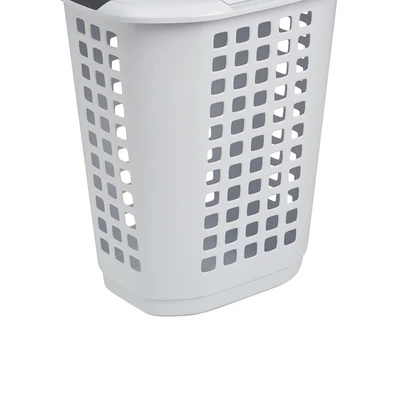 Gambar Ezy Storage Keranjang Laundry Dengan Tutup - Putih/Abu-Abu