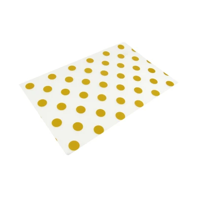 Gambar Ataru Tatakan Piring Plastik Polkadot 28.5X44 cm - Gold