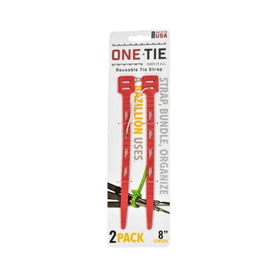 Gambar Onetie Set Tali Pengikat Reusable 20 cm 2 Pcs - Merah