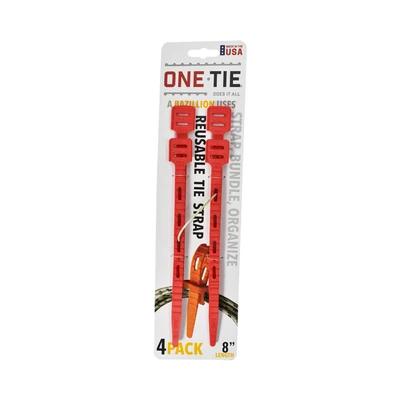 Gambar Onetie Set Tali Pengikat Reusable 20 cm 4 Pcs - Merah