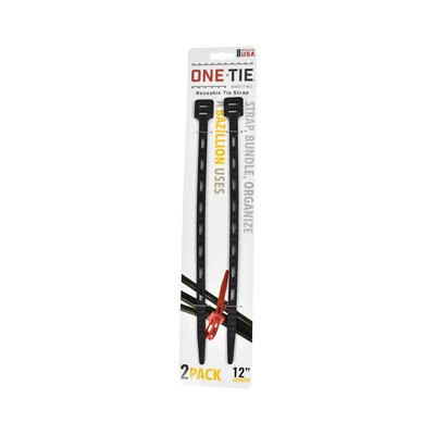 Gambar Onetie Set Tali Pengikat Reusable 30 cm 2 pcs - Hitam