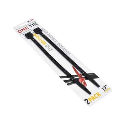 Gambar Onetie Set Tali Pengikat Reusable 30 cm 2 pcs - Hitam