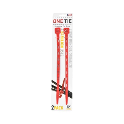 Gambar Onetie Set Tali Pengikat Reusable 30 cm 2 Pcs - Merah