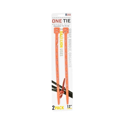 Gambar Onetie Set Tali Pengikat Reusable 30 cm 2 pcs - Oranye