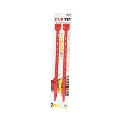 Gambar Onetie Set Tali Pengikat Reusable 35 cm 2 pcs - Merah