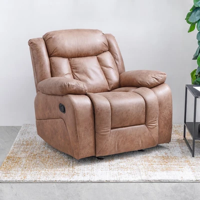 Gambar Informa Norton Sofa Recliner Rocking Fabric 1 Seater - Cokelat