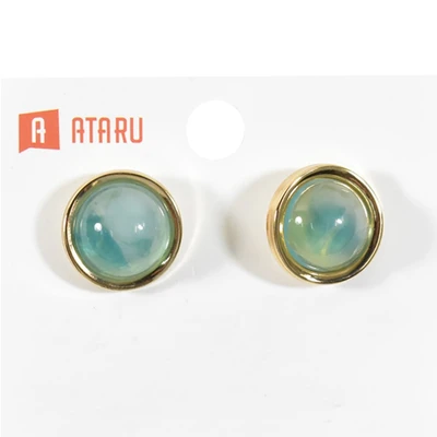 Gambar Ataru Anting Stud Round Blue Gold