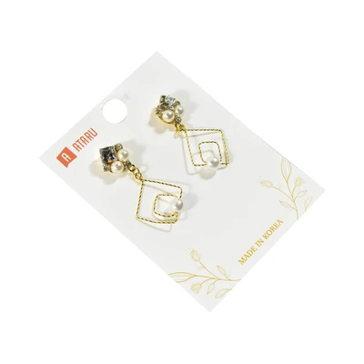 Gambar Ataru Anting Dangle Pearl Crystal