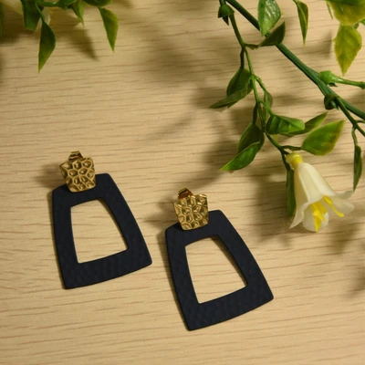 Gambar Ataru Anting Rectangle Drop - Biru