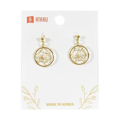 Gambar Ataru Anting Dream Catcher Dengan Pearl Stud