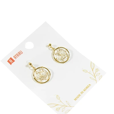 Gambar Ataru Anting Dream Catcher Dengan Pearl Stud