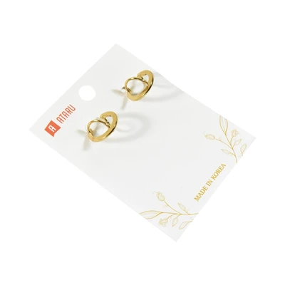 Gambar Ataru Anting Twisted Shape Stud - Gold