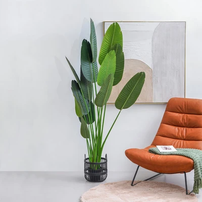 Gambar Informa Tanaman Artifisial Strelitzia Dengan Pot 30x30x180 cm - Hijau