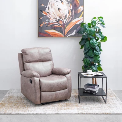 Informa Nathan Sofa Recliner Fabric Seater Cokelat