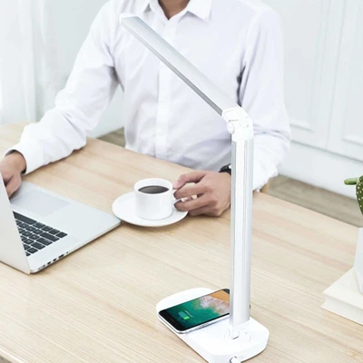 Gambar Eglare Lampu Meja Led Dengan Wireless Charging 4 Watt - Hitam