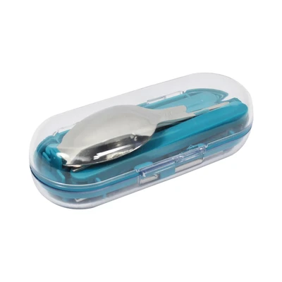 Gambar Kris Alat Makan Minimalis Set 3 pcs - Biru