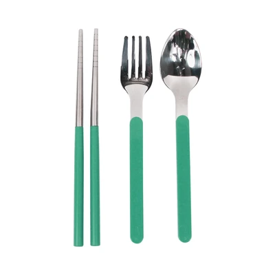 Gambar Kris Alat Makan Minimalis Set 3 pcs - Hijau