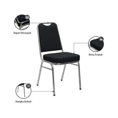 Gambar Informa Lion Kursi Banquet Fabric - Hitam