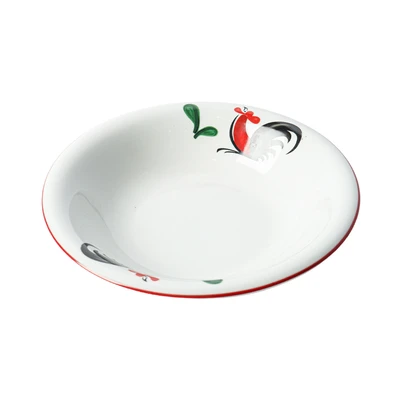 Gambar Kopin Porcelain 22.8 cm Piring Sup Keramik Kukuruyuk - Putih