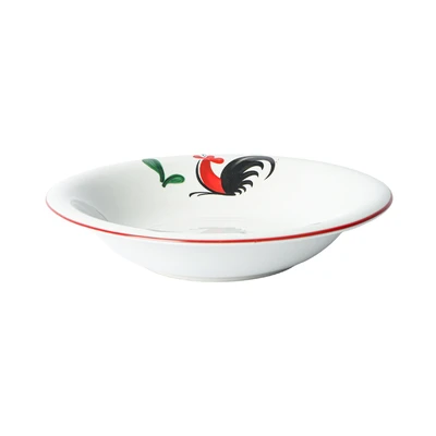 Gambar Kopin Porcelain 22.8 cm Piring Sup Keramik Kukuruyuk - Putih