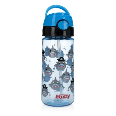 Gambar Nuby 532 Ml Botol Minum Tritan Flip It Shark 123544