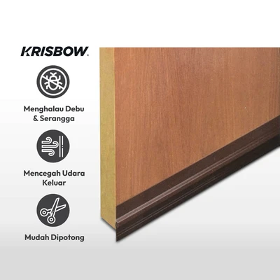 Gambar Krisbow Penutup Lubang Bawah Pintu PVC Rubber 91 cm - Cokelat