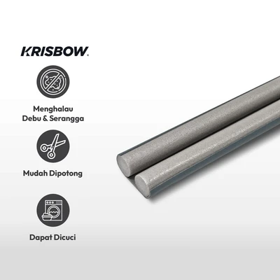 Gambar Krisbow Penutup Lubang Bawah Pintu Foam Seal 95x2.5 cm - Abu-Abu