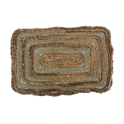 Gambar Pendopo Tatakan Piring Pelepah Pisang 35x45 cm - Cokelat